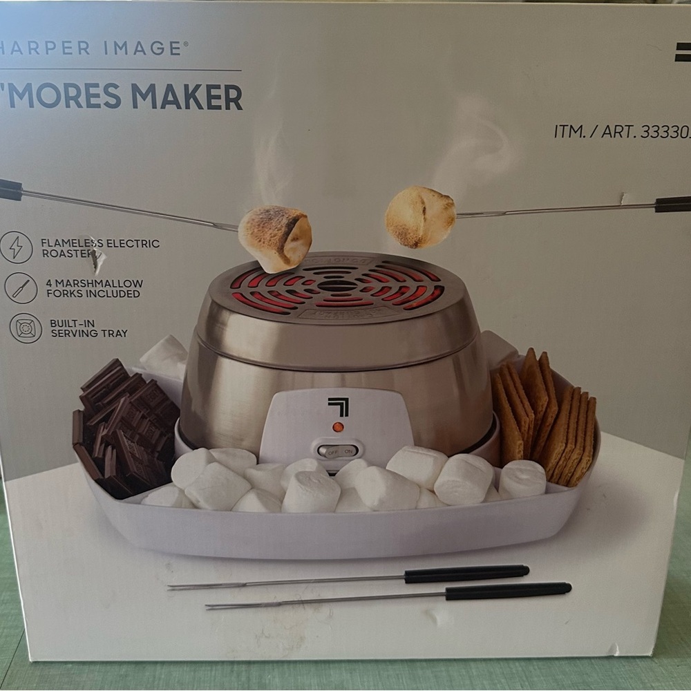 Sharper Image Electric S’mores Maker Indoor S'mores Kit brand new